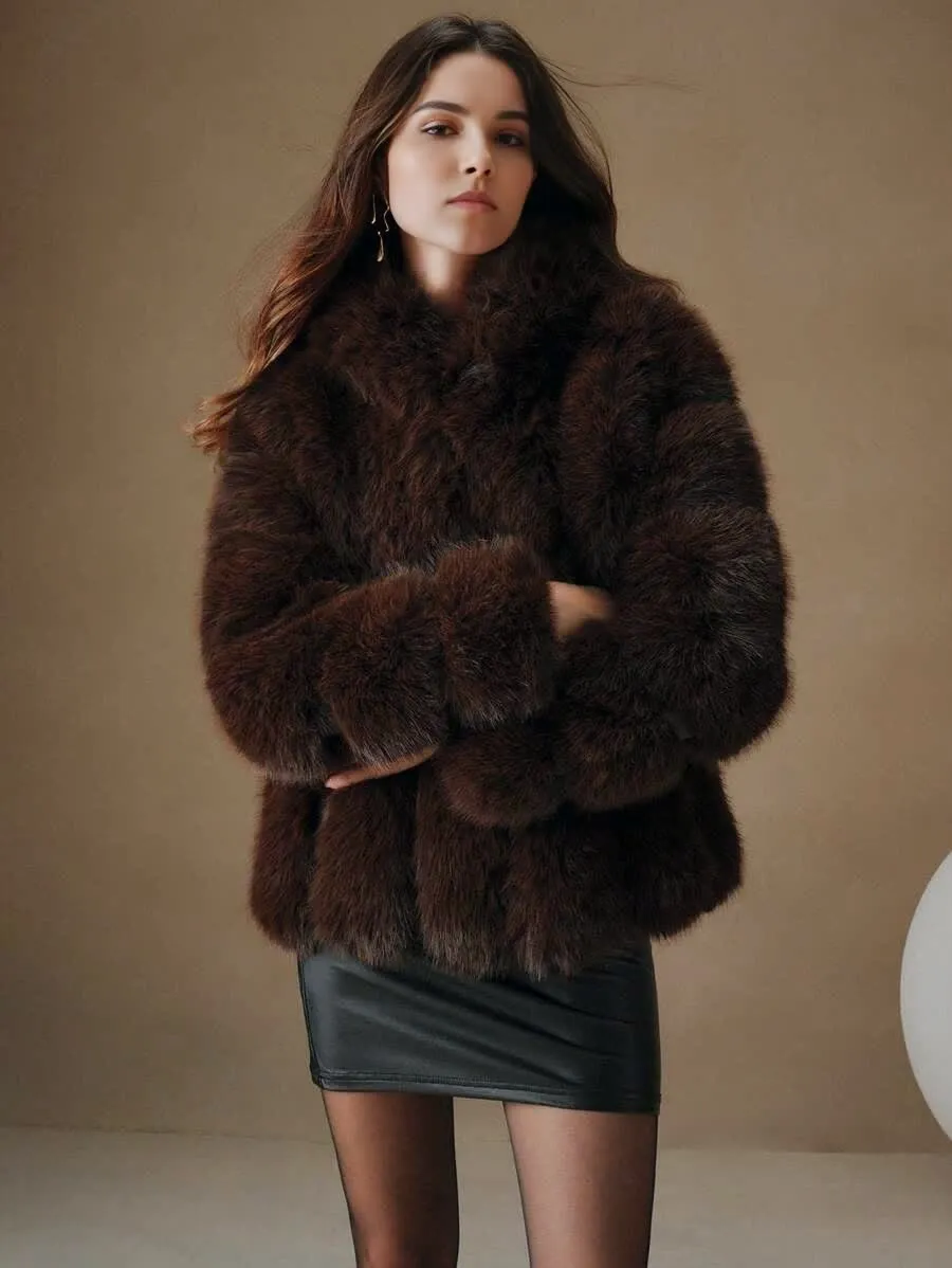 Factory High Quality Luxury Stand Collar V-neck Thickened Real Sable Fur Jacket Classic Style Fur Coat